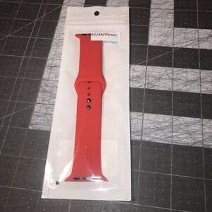 Replacement Silicone Sport Band Fits Smart Watch 42/44/45 Red